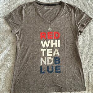 Under Armour Women's V-neck t-shirt - gray - Size L